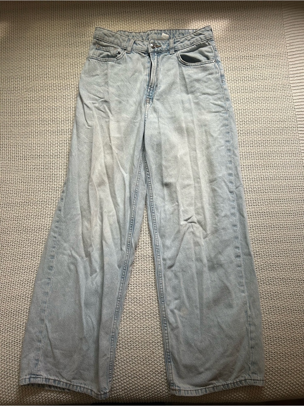 H&M Light Blue Wide Leg Jeans